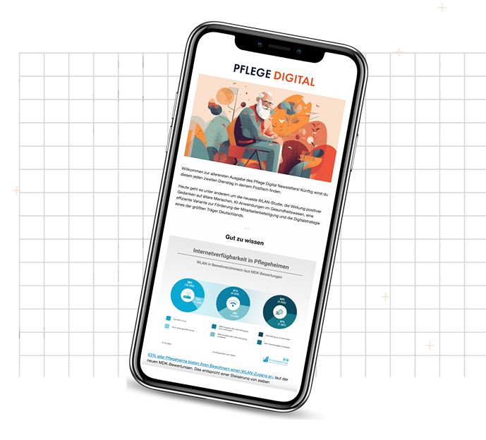 phone with newsletter